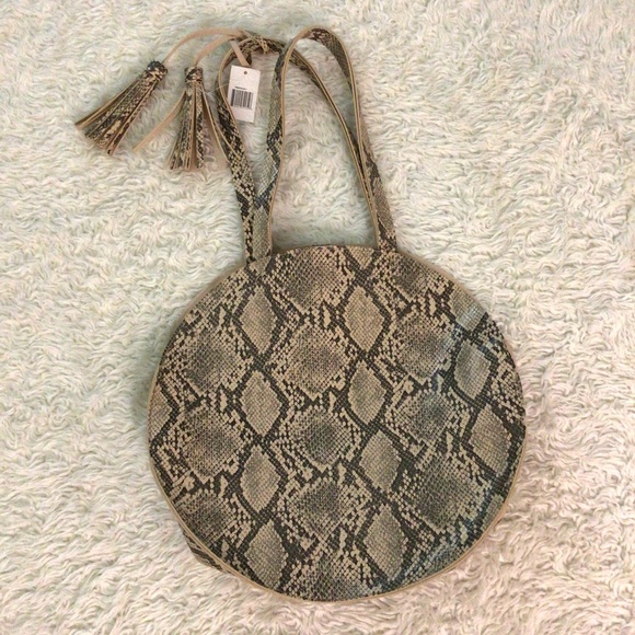 Faux Snakeskin Print Shoulder Bag - Picture 1 of 12